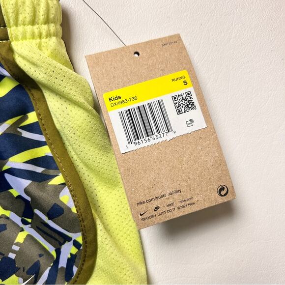 Nike Kids  Dri-Fit Running Training Logo Swoosh Athletic Sporty Shorts  Sz S - Picture 3 of 10